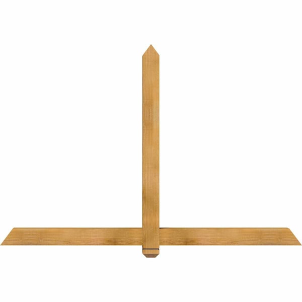 Ekena Millwork Eugene Rough Sawn Timber Gable Bracket, Western Red Cedar, 72"W x 48"H x 4"D x 4"F, 16/12 Pitch GBW072X48X0404EUG00RWR - main